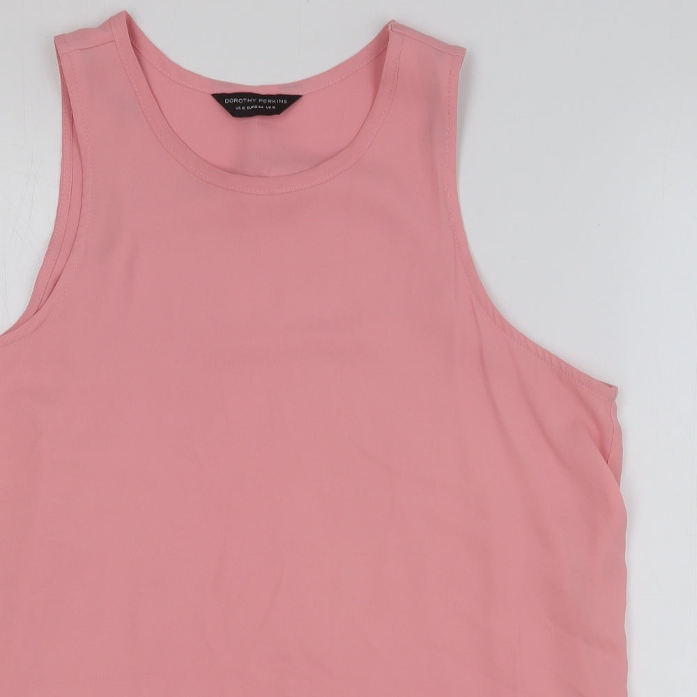 Womens UK Size 16 Dorothy Perkins Pink Basic Tank