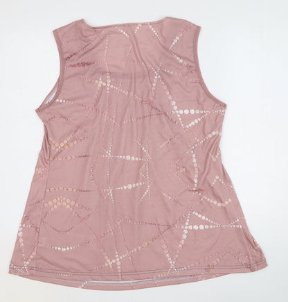 Womens UK Size 2XL Preworn Pink Basic Tank