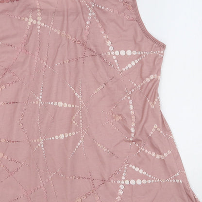 Womens UK Size 2XL Preworn Pink Basic Tank
