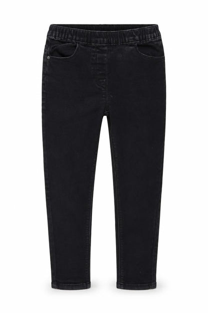 Matalan Girls Black Cotton Skinny Jeans Size 9 Months Regular Pullover
