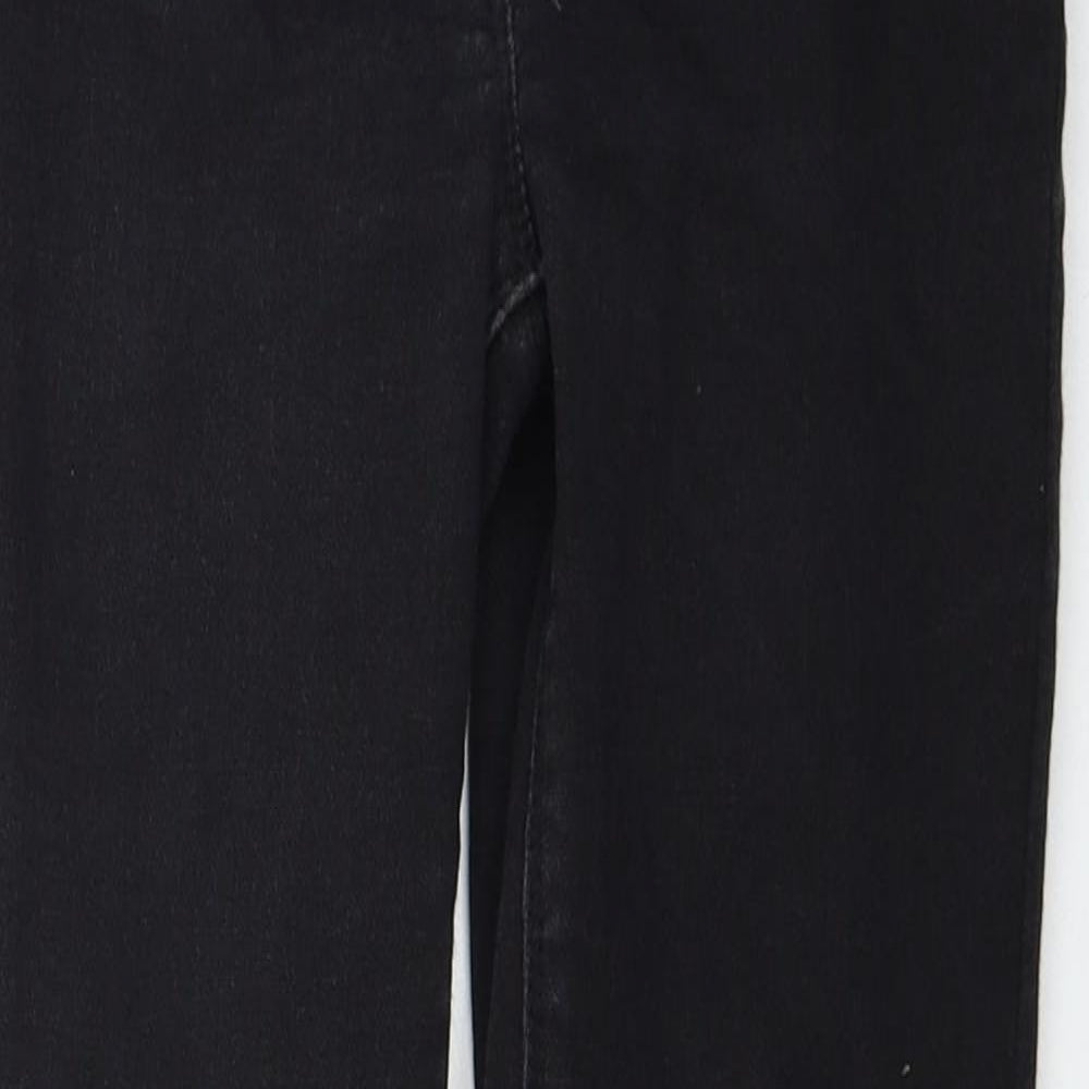 Matalan Girls Black Cotton Skinny Jeans Size 9 Months Regular Pullover
