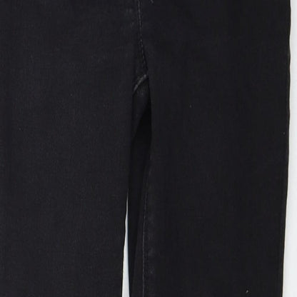 Matalan Girls Black Cotton Skinny Jeans Size 9 Months Regular Pullover