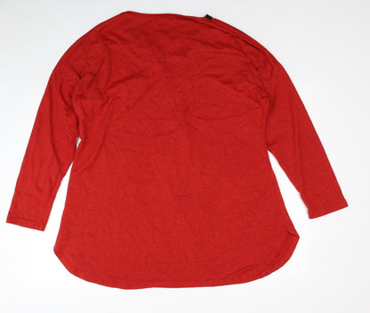 Womens UK Size 4XL Zanzea Red Pullover Jumper