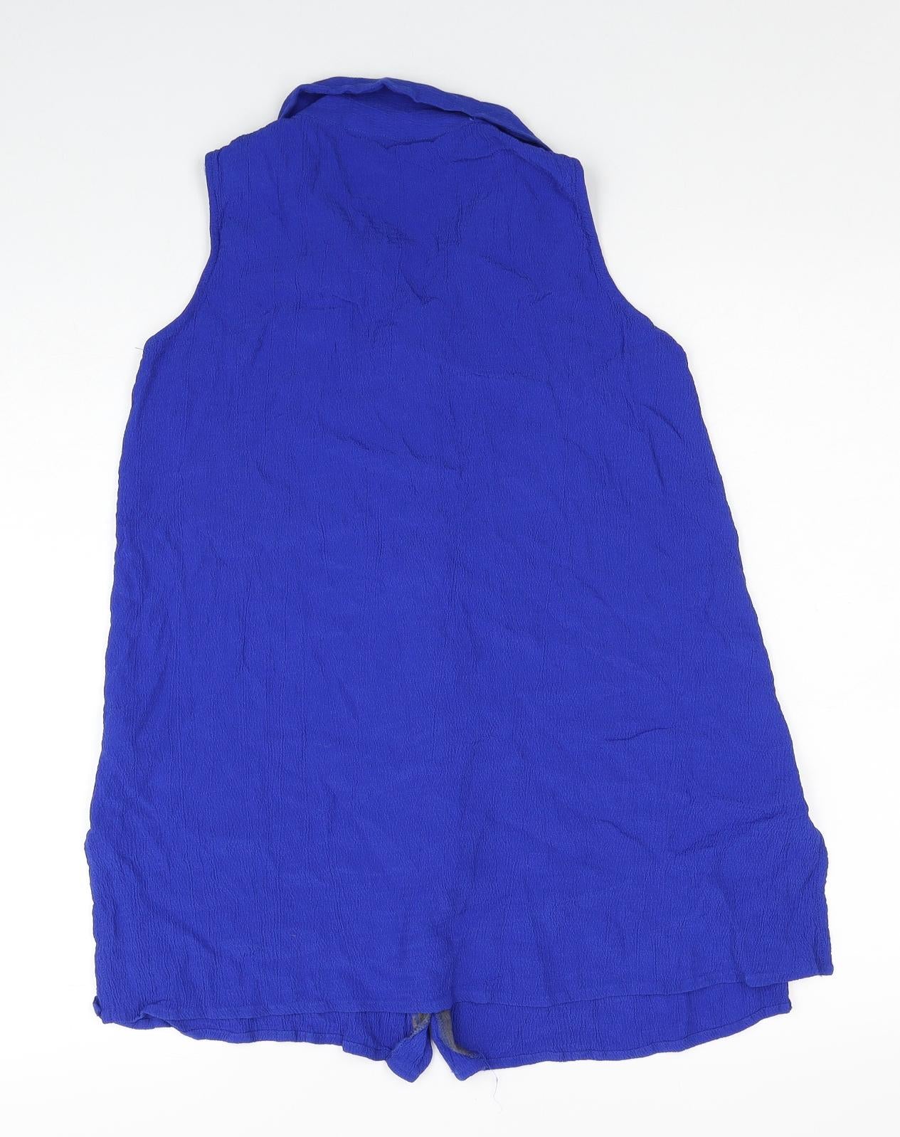 Womens UK Size 12 BHS Blue Basic Tank