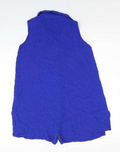 Womens UK Size 12 BHS Blue Basic Tank