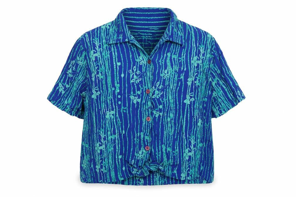 Womens UK Size 16 BHS Blue Basic Button-Up