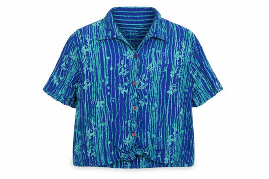 Womens UK Size 16 BHS Blue Basic Button-Up