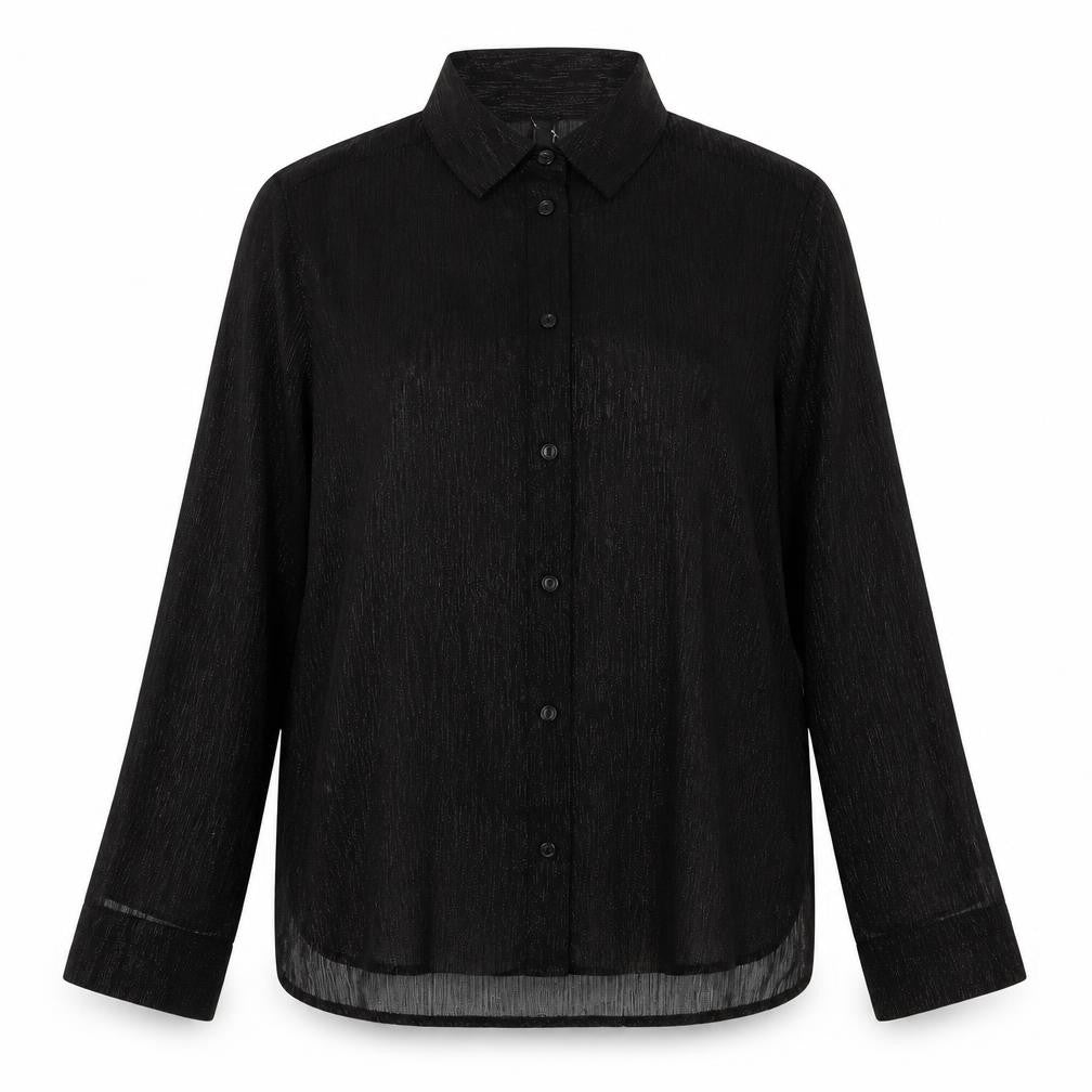 Womens UK Size 12 Divided by H&M Black Basic Button-Up