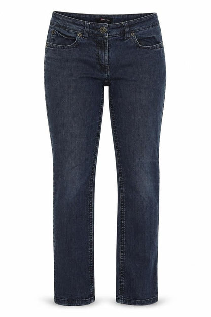 Fazmer Womens Blue Cotton Straight Jeans Size 12 Regular Zip