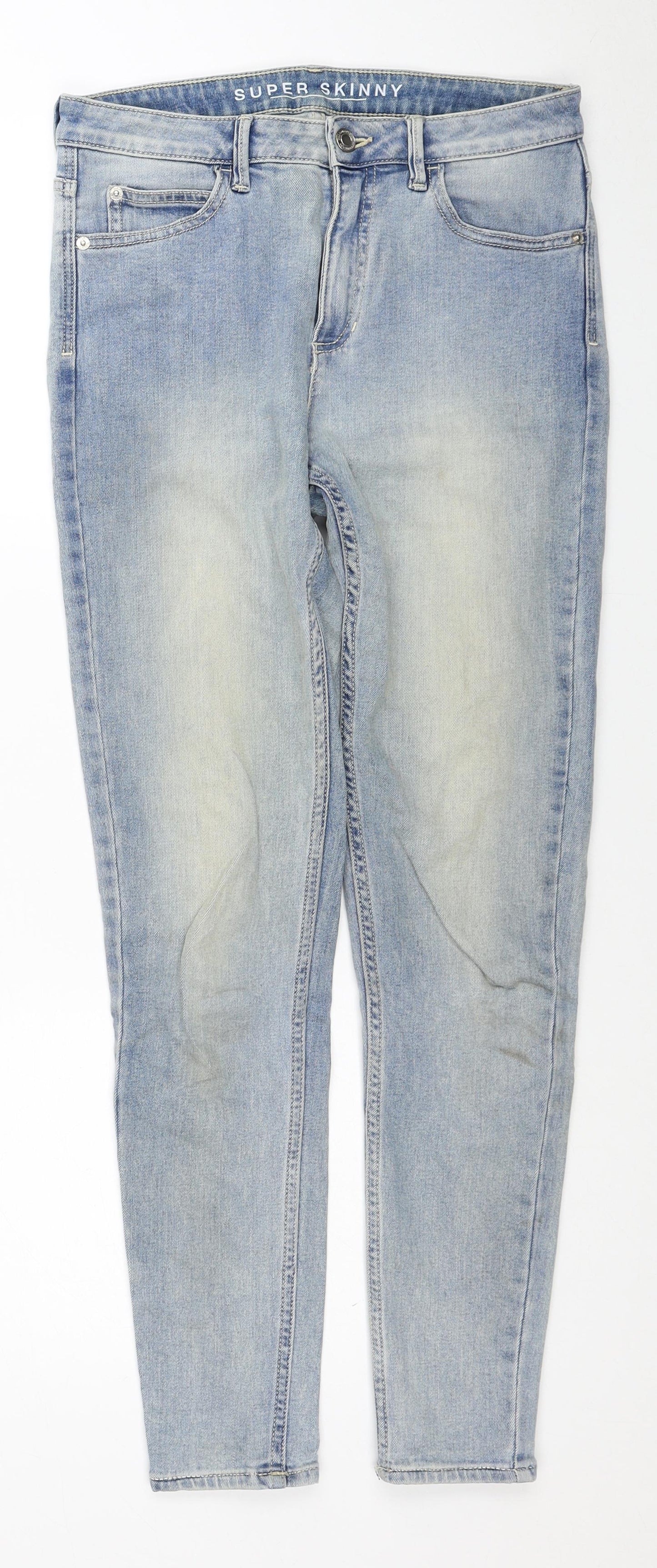 Womens UK Size 8 Marks and Spencer Regular Fit Skinny Blue Jeans