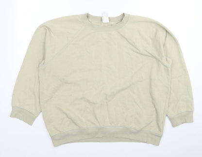 H&M Womens Beige Cotton Pullover Sweatshirt Size S Pullover