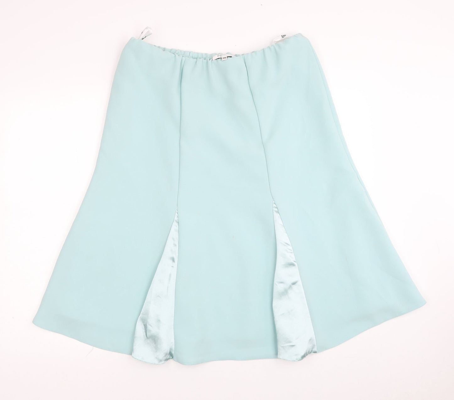 Klass Womens Blue Polyester Swing Skirt Size 14