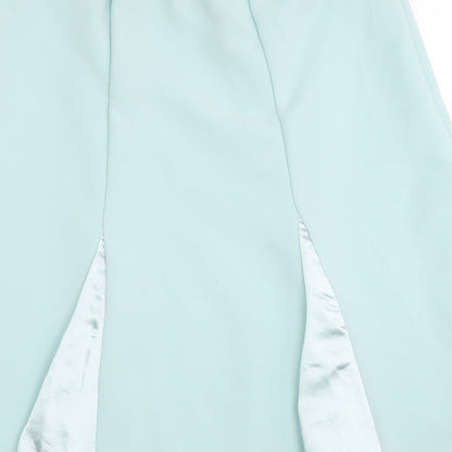 Klass Womens Blue Polyester Swing Skirt Size 14