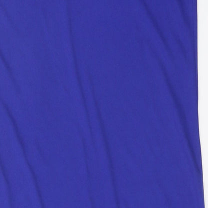 Peacocks Womens Blue Polyester Slip Dress Size 10 Scoop Neck Pullover