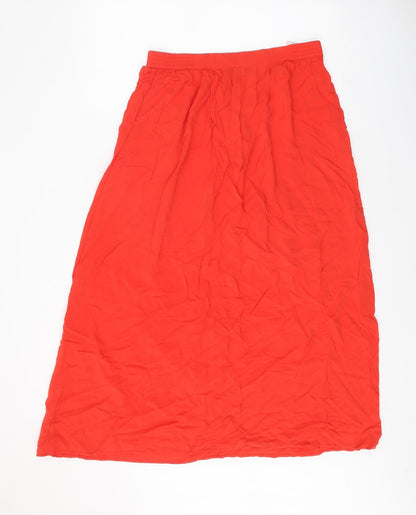 New Look Womens Red Polyester Peasant Skirt Size 12