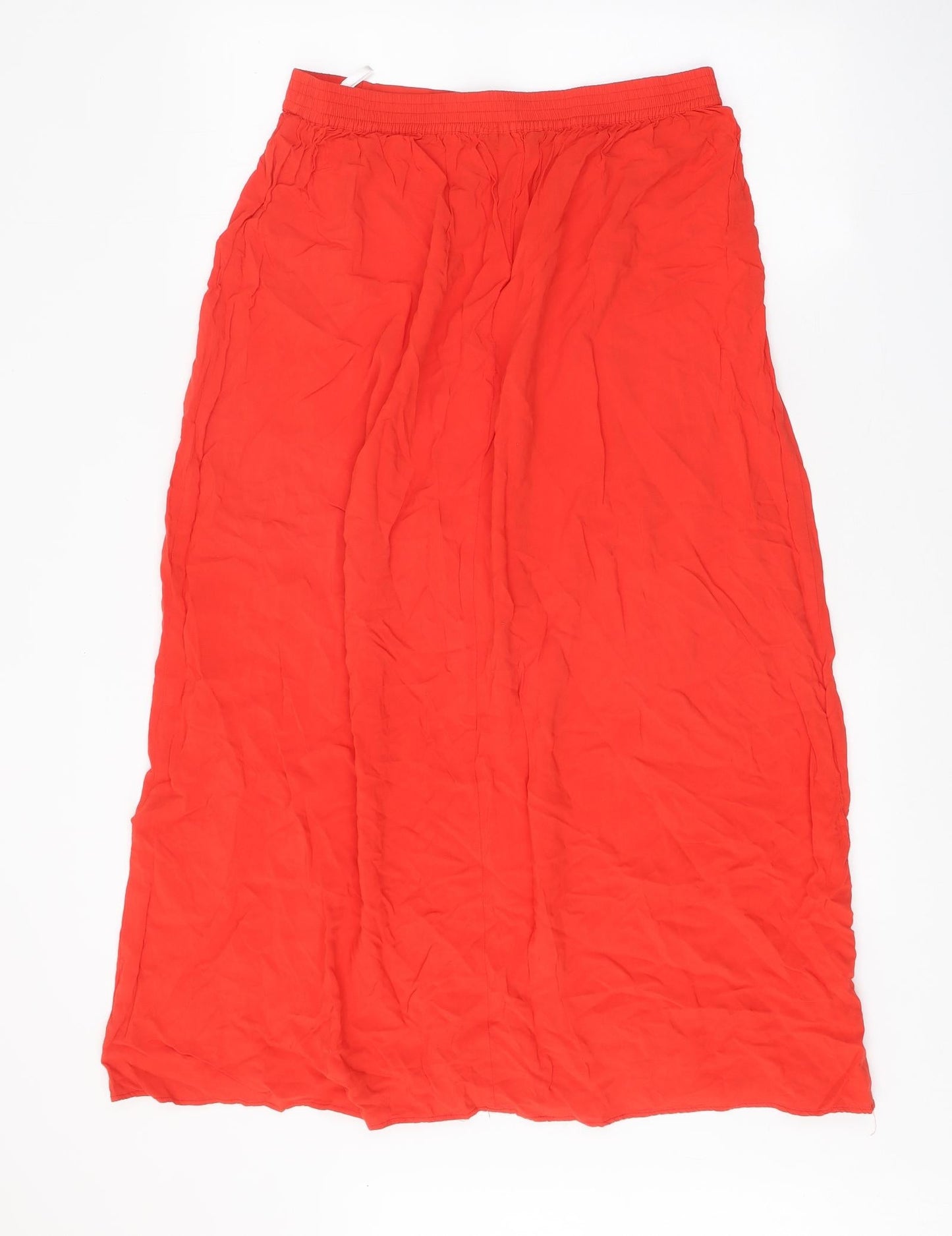 New Look Womens Red Polyester Peasant Skirt Size 12