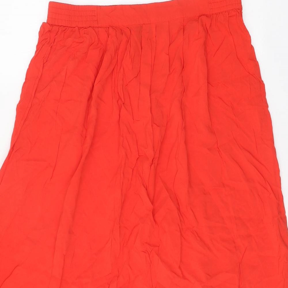 New Look Womens Red Polyester Peasant Skirt Size 12
