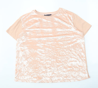 Womens UK Size 14 Marks and Spencer Pink Basic T-Shirt