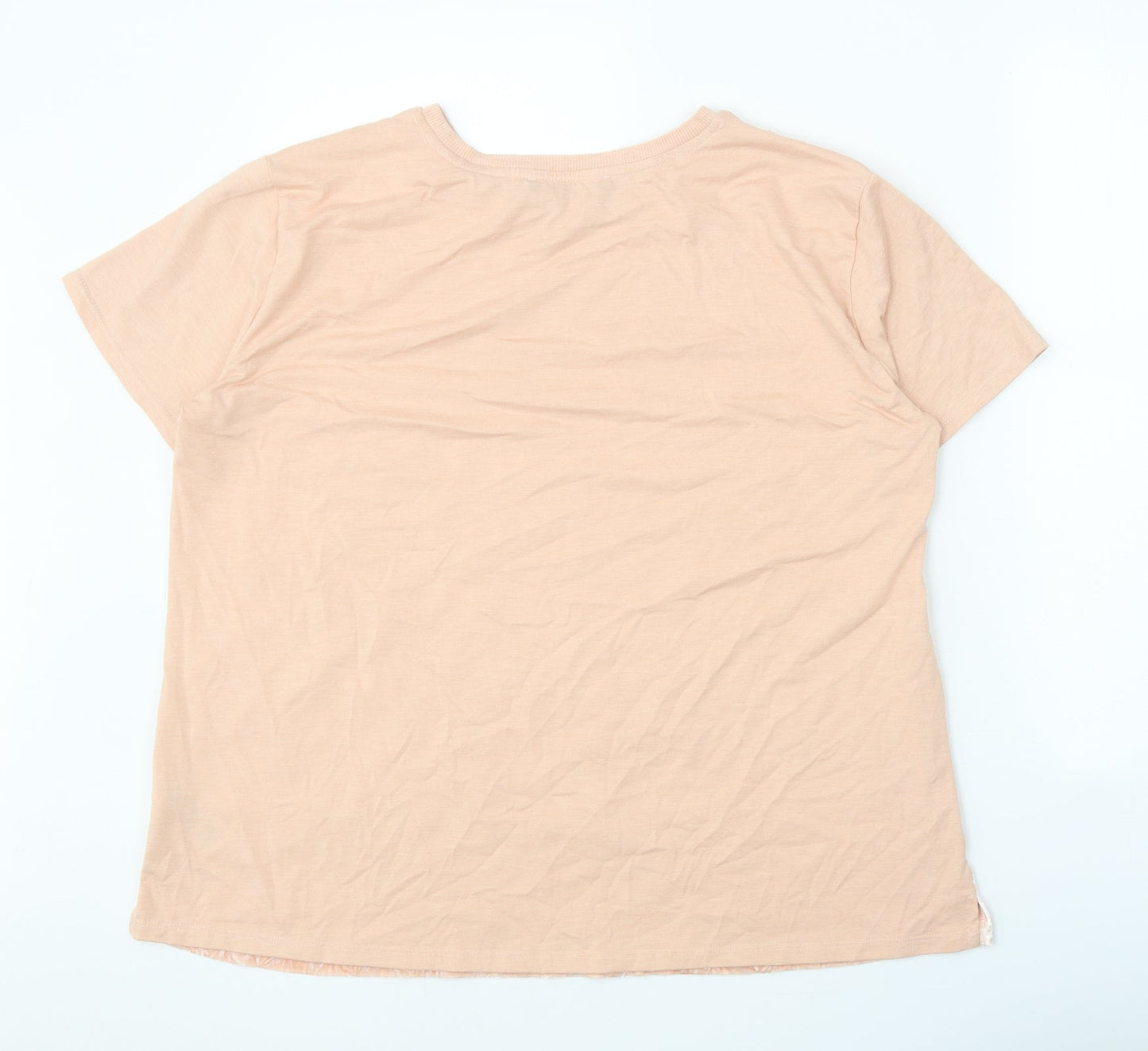 Womens UK Size 14 Marks and Spencer Pink Basic T-Shirt