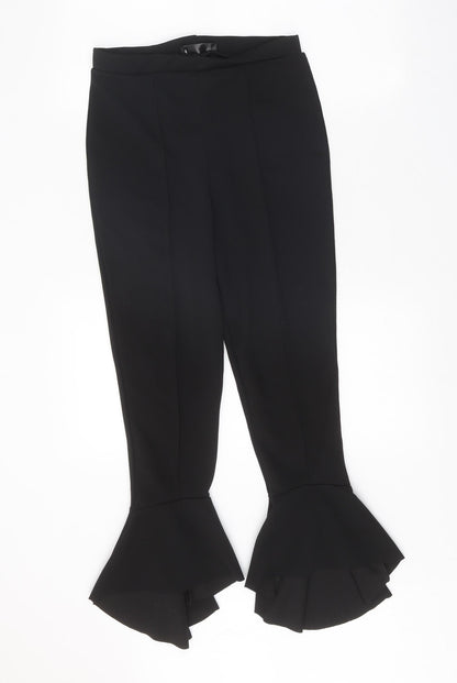 Missguided Womens Black Polyester Trousers Size 10 Regular