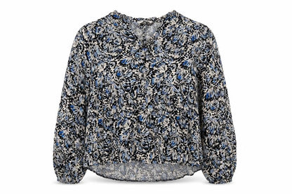 TU Womens Multicoloured Geometric Viscose Basic Blouse Size 8 V-Neck - Butterfly Print