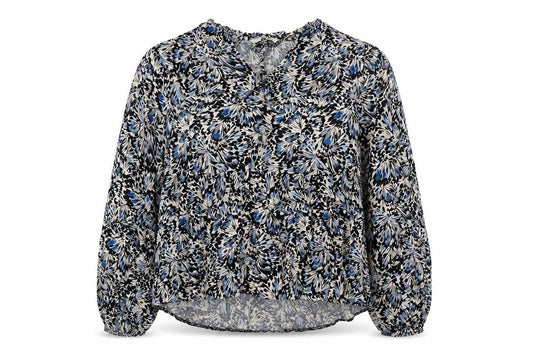 TU Womens Multicoloured Geometric Viscose Basic Blouse Size 8 V-Neck - Butterfly Print