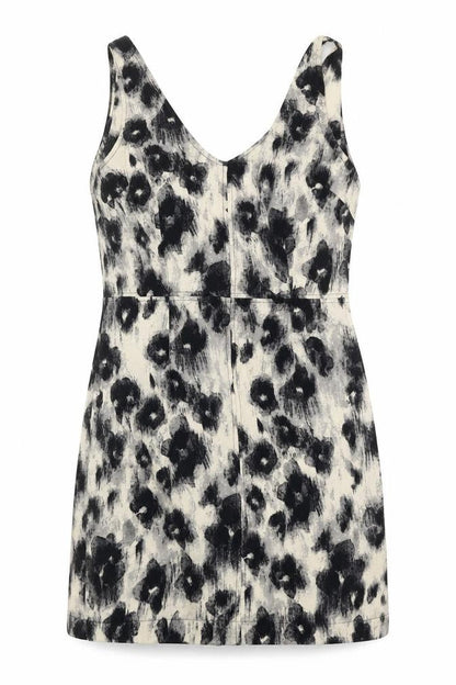 Sparkle & Fade Womens Black Geometric Polyester A-Line Size L V-Neck Zip