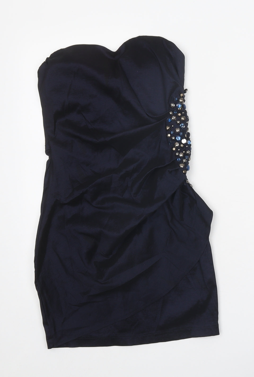 AX Paris Womens Black Polyester Bodycon Size 10 Sweetheart Zip