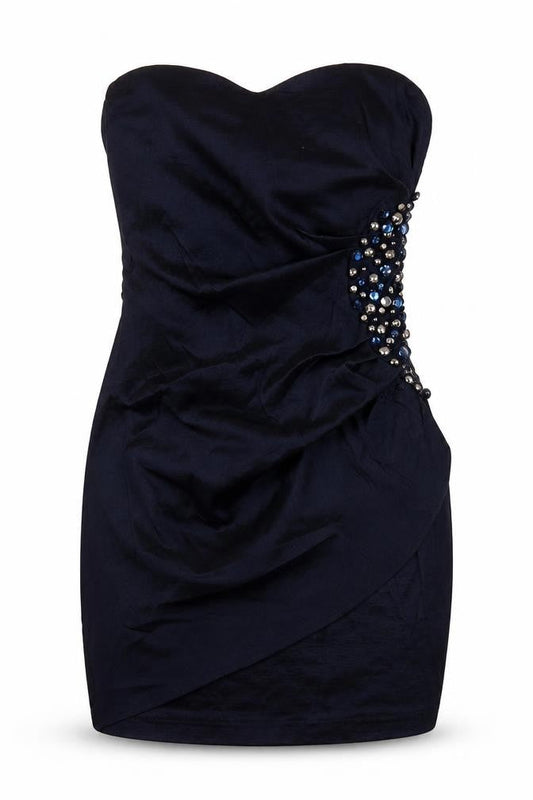 AX Paris Womens Black Polyester Bodycon Size 10 Sweetheart Zip