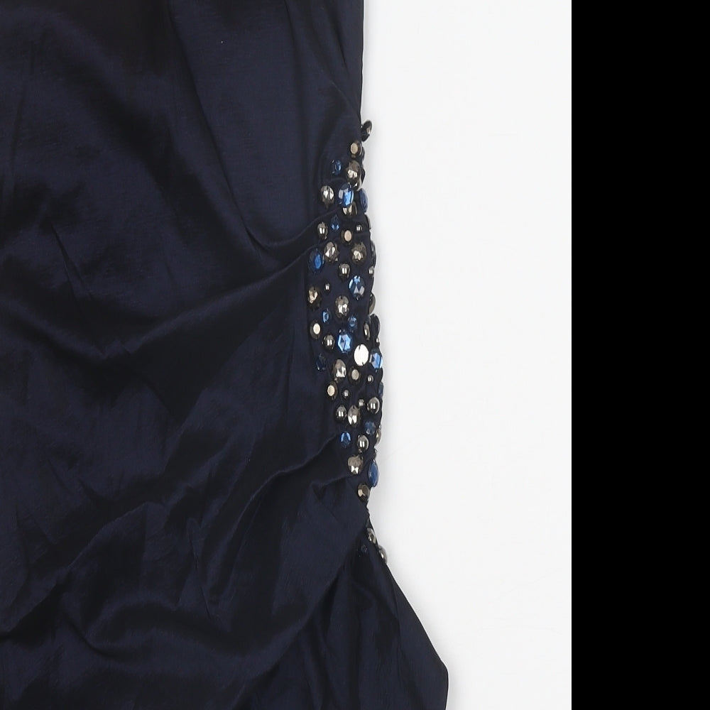 AX Paris Womens Black Polyester Bodycon Size 10 Sweetheart Zip