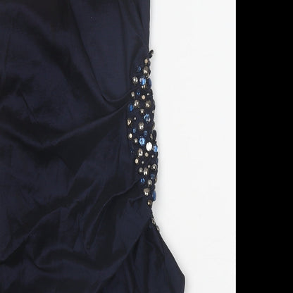 AX Paris Womens Black Polyester Bodycon Size 10 Sweetheart Zip