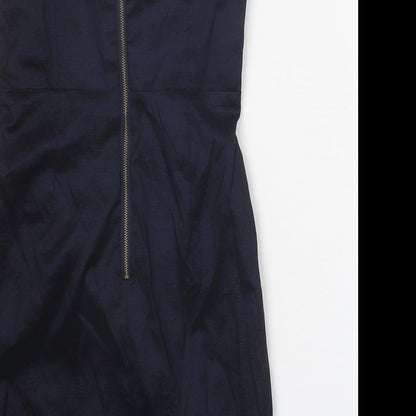 AX Paris Womens Black Polyester Bodycon Size 10 Sweetheart Zip