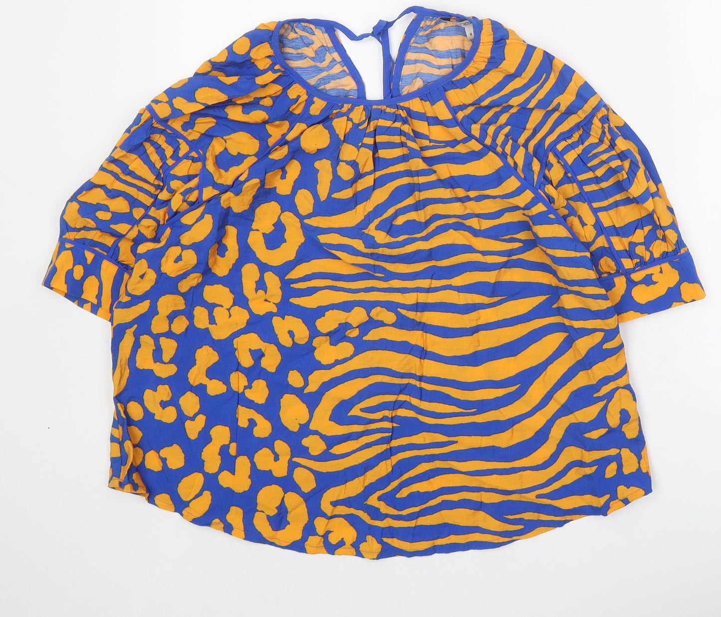 Womens UK Size 8 NEXT Blue Basic Blouse