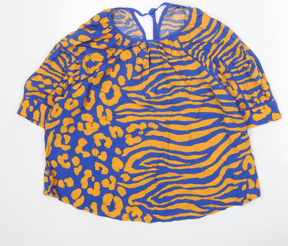 Womens UK Size 8 NEXT Blue Basic Blouse