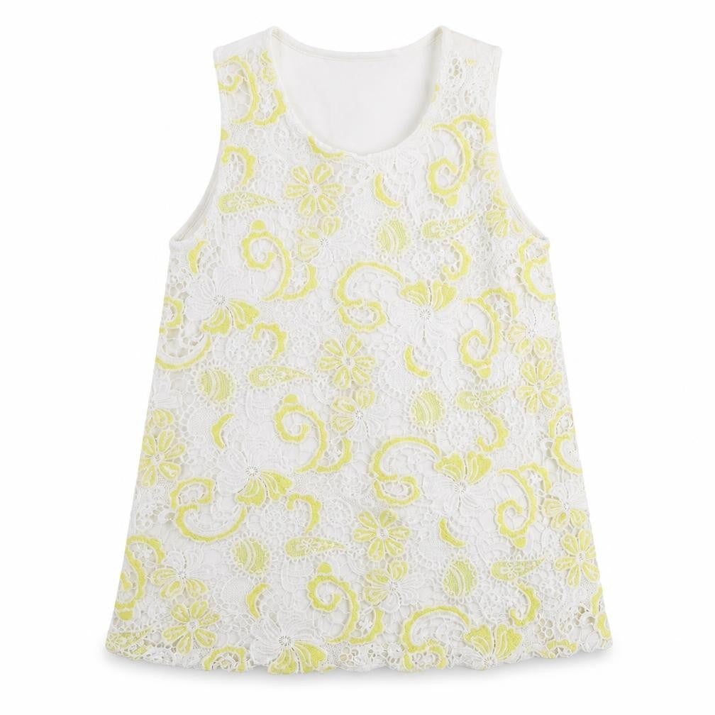 Womens UK Size 10 Peacocks Yellow Basic Tank
