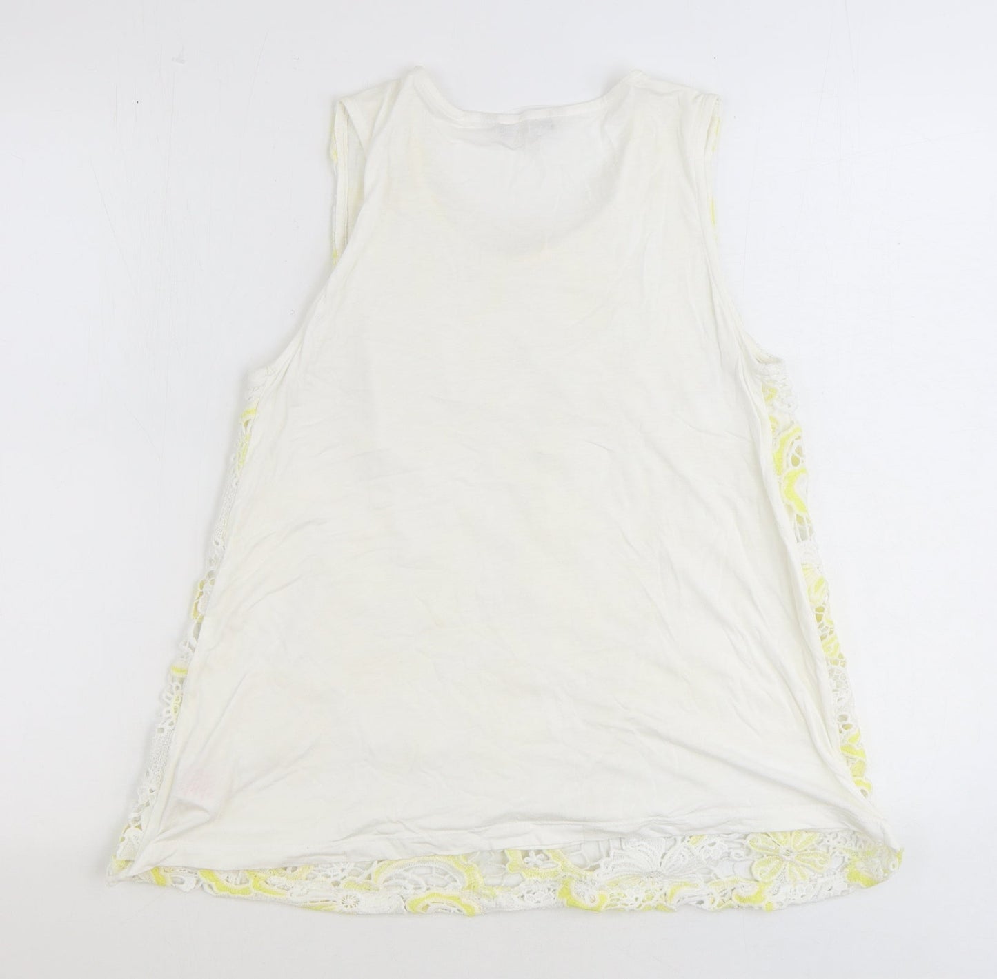 Womens UK Size 10 Peacocks Yellow Basic Tank