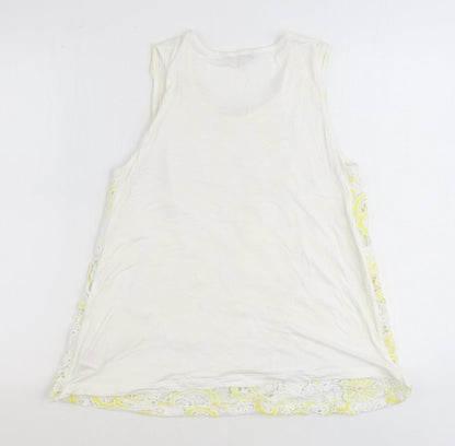 Womens UK Size 10 Peacocks Yellow Basic Tank