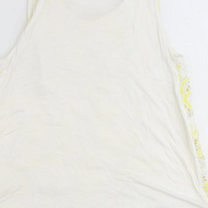 Womens UK Size 10 Peacocks Yellow Basic Tank