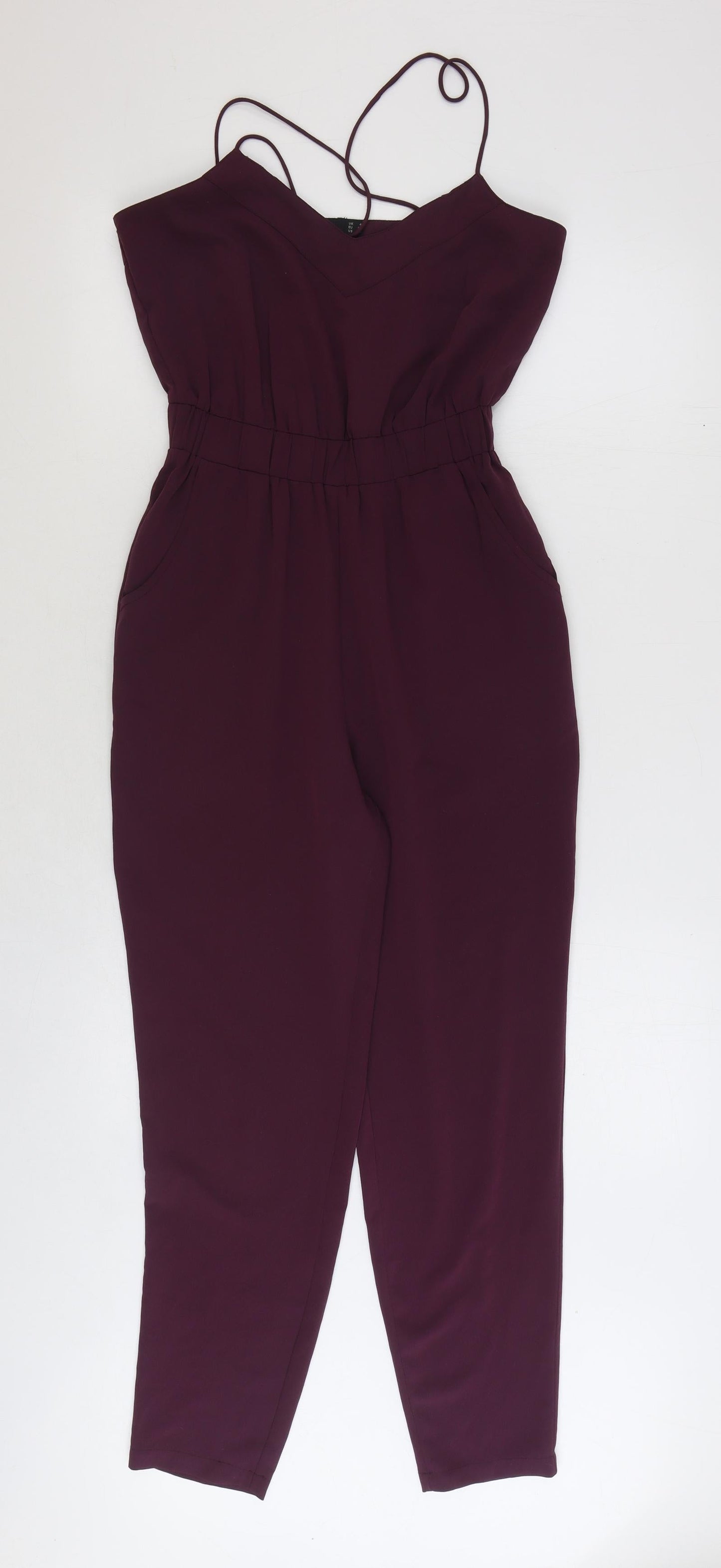 Womens UK Size 4 ASOS One-Piece Red Jumpsuit