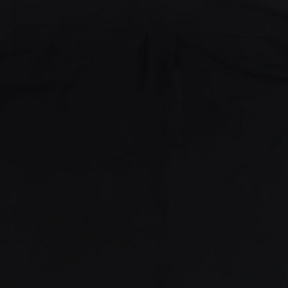 ADL Womens Black Polyester Basic Button-Up Size XL V-Neck