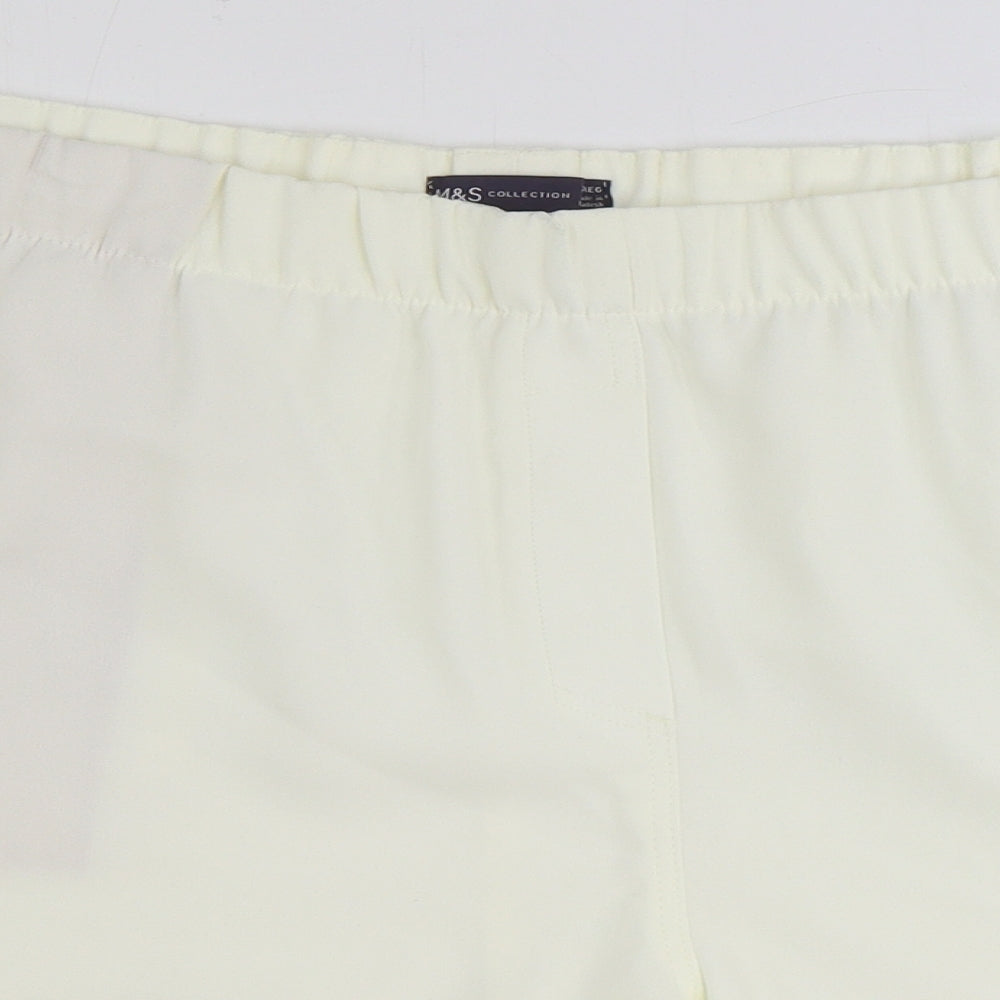 Marks and Spencer Womens Ivory Polyester Sweat Shorts Size 22 Regular