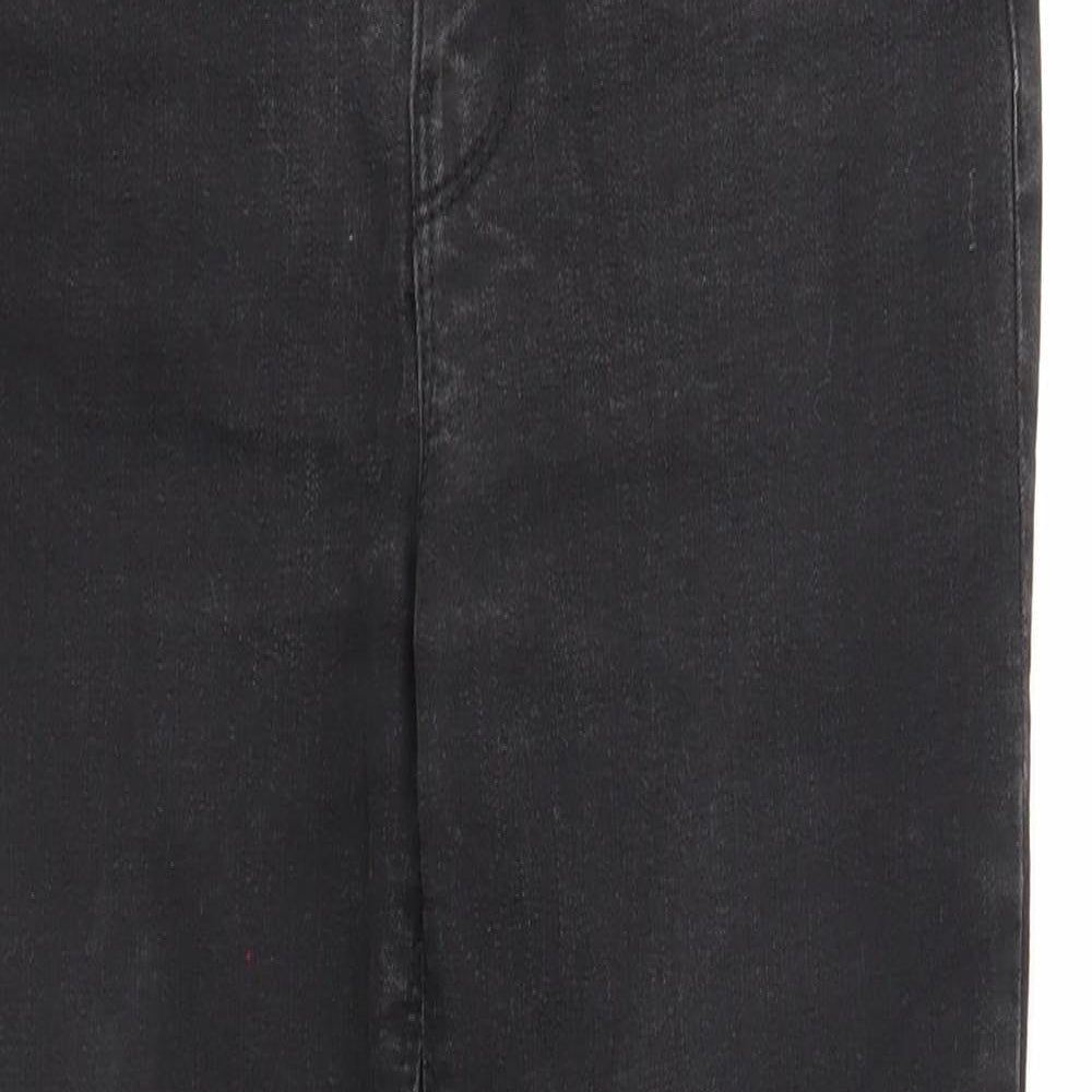 Denim & Co. Womens Black Cotton Skinny Jeans Size 10 Regular Zip
