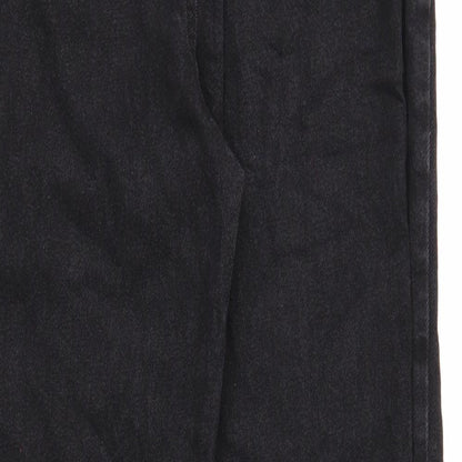 ASOS Womens Black Cotton Straight Jeans Size 30 in L30 in Regular Zip