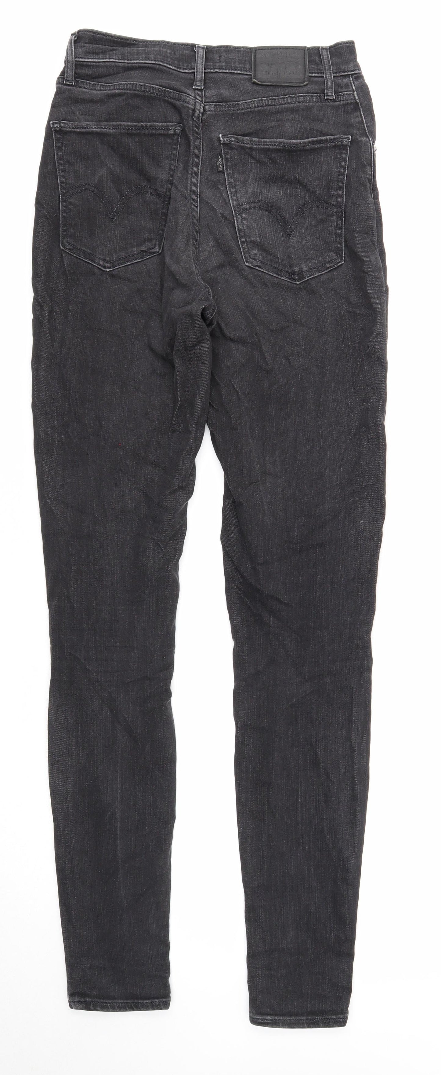 Womens UK Size 27 in Preworn Regular Fit Skinny Black Jeans