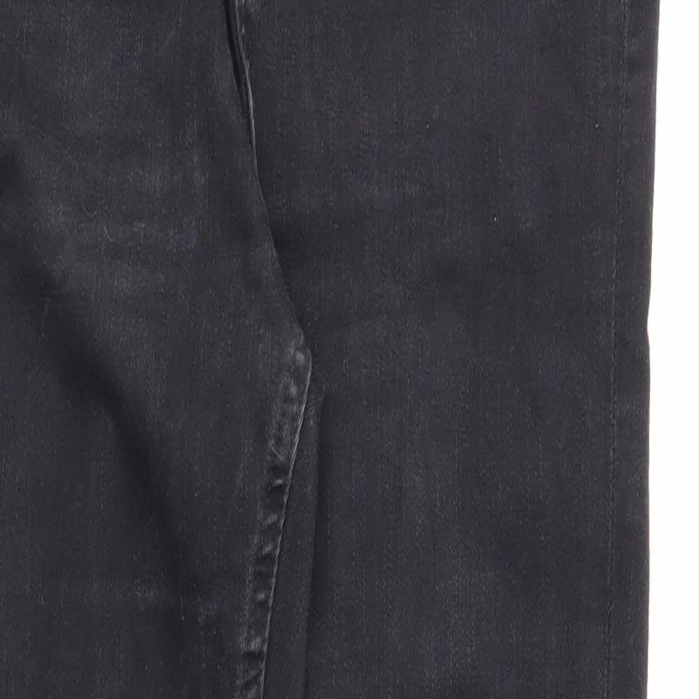 New Look Womens Black Cotton Skinny Jeans Size 10 Regular Zip