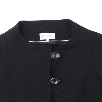 J. Taylor Womens Black Pea Coat Coat Size 12 Button