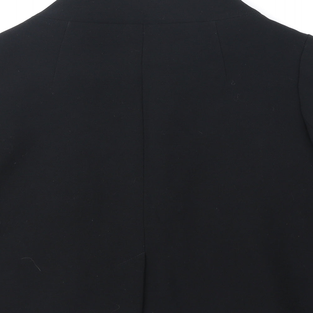 J. Taylor Womens Black Pea Coat Coat Size 12 Button