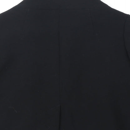 J. Taylor Womens Black Pea Coat Coat Size 12 Button