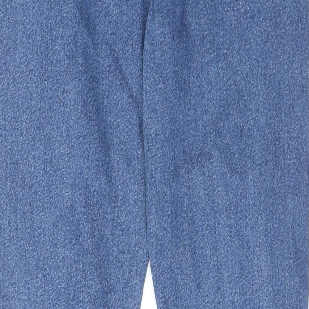 Boohoo Womens Blue Cotton Skinny Jeans Size 6 Regular Zip