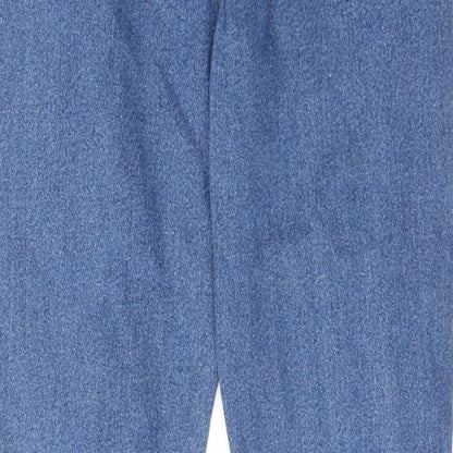 Boohoo Womens Blue Cotton Skinny Jeans Size 6 Regular Zip